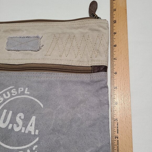 Myra Bag USA Canvas Purse | Rustic Crossbody Style | Zipper | Wristlet Option - Picture 7 of 7